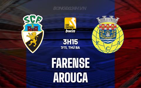 Nhận định Farense vs Arouca 3h15 ngày 7/11 (VĐQG Bồ Đào Nha 2023/24)