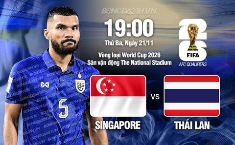 Nhận định Singapore vs Thái Lan (19h00 ngày 21/11): Khách lấn át chủ