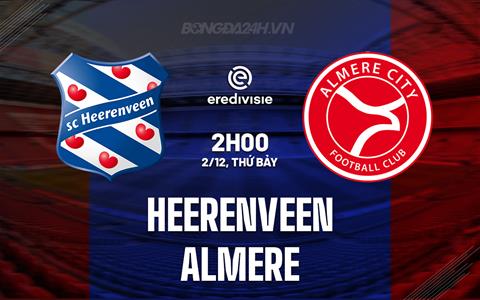 Nhận định Heerenveen vs Almere 2h00 ngày 2/12 (VĐQG Hà Lan 2023/24)