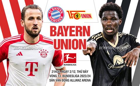 Nhận định Bayern Munich vs Union Berlin (21h30 ngày 2/12): Duy trì áp lực