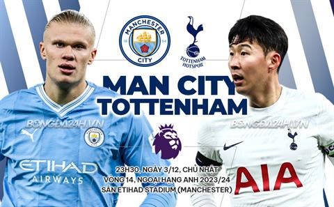 Nhận định Man City vs Tottenham (23h30 ngày 3/12): Đại tiệc tấn công