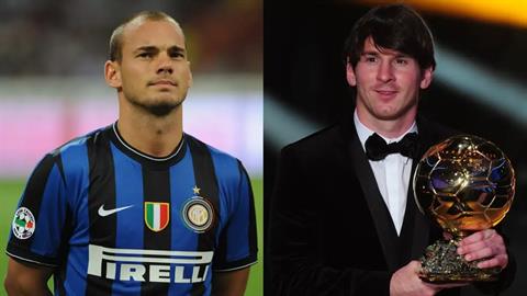 Sneijder: Messi giành Quả bóng vàng 2010 thiếu công bằng