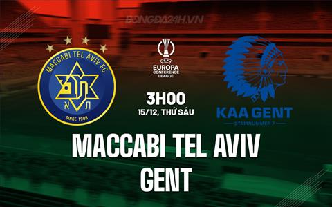 Nhận định Maccabi Tel Aviv vs Gent 3h00 ngày 15/12 (Conference League 2023/24)