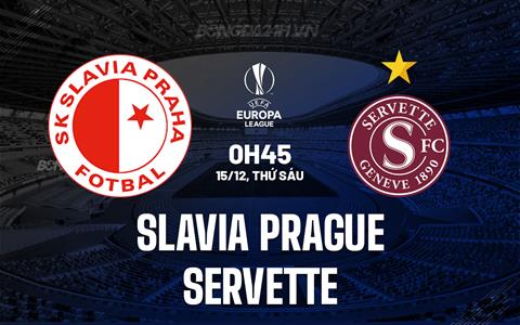 Nhận định Slavia Prague vs Servette 0h45 ngày 15/12 (Europa League 2023/24)