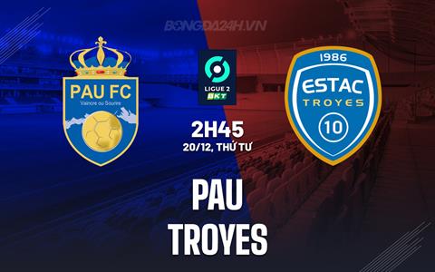 Nhận định bóng đá Pau vs Troyes 2h45 ngày 20/12 (Hạng 2 Pháp 2023/24)