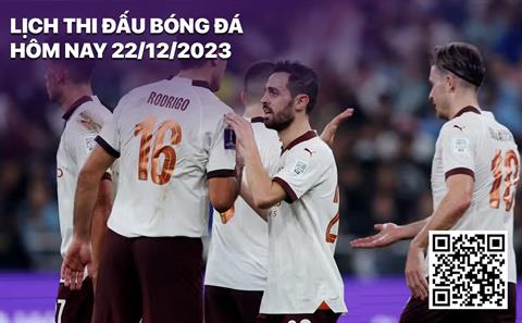 Lịch thi đấu bóng đá hôm nay 22/12: Man City - Fluminense; Barca - América