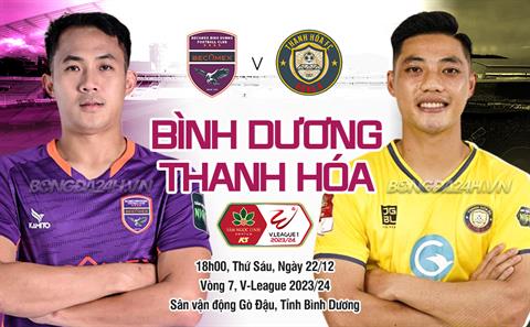 Nhận định Bình Dương vs Thanh Hóa (18h00 ngày 22/12): Quyết đấu vì ngôi đầu