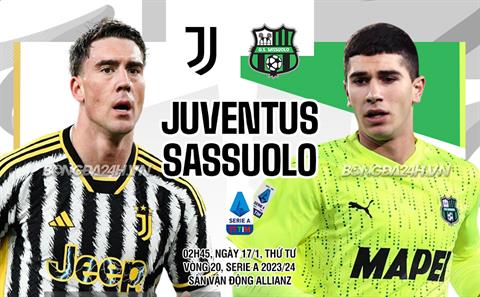 Nhận định Juventus vs Sassuolo (02h45 ngày 17/1): Quyết tâm phục thù
