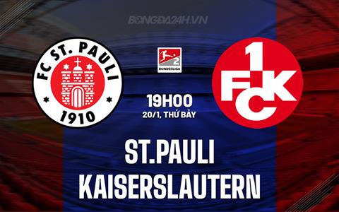 Nhận định St.Pauli vs Kaiserslautern 19h00 ngày 20/1 (Hạng 2 Đức 2023/24)