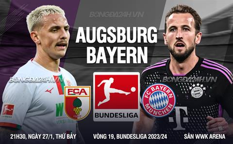 Nhận định Augsburg vs Bayern (21h30 ngày 27/1): Không dễ thắng cách biệt