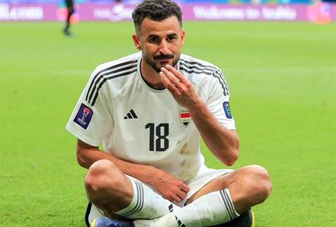 Ăn mừng 'độc lạ', ngôi sao Iraq nhận ngay thẻ đỏ tại vòng 1/8 Asian Cup 2023