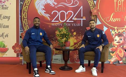 Bộ đôi ngoại binh Nam Định FC chia sẻ về mục tiêu trong năm 2024