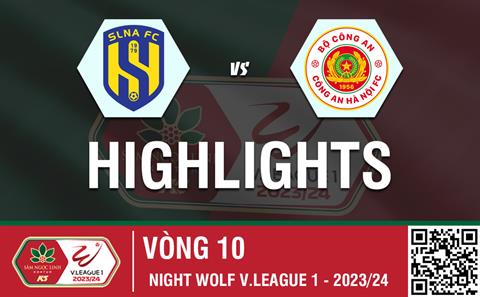 Highlights SLNA - CAHN | Mưa, nhạt và 3 điểm | Vòng 10 V-League 2023/24