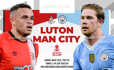 Haaland ghi ... 5 bàn, Man City hủy diệt Luton tại vòng 5 FA Cup