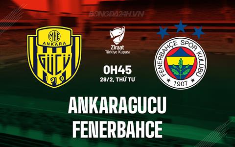 Nhận định Ankaragucu vs Fenerbahce 0h45 ngày 28/2 (Cúp QG Thổ Nhĩ Kỳ 2023/24)