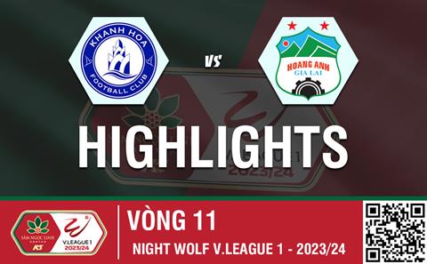 Video Khánh Hòa vs TPB HAGL (Vòng 11 V-League 2023/24)