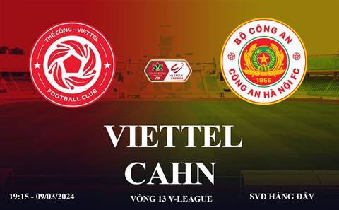 Thể Công Viettel vs CAHN link xem trực tiếp VTV5 V-League 9/3/2024