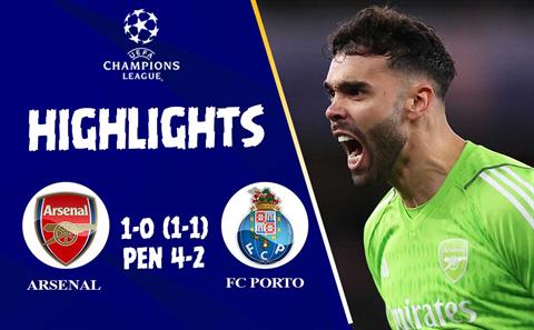 Video cúp C1 Arsenal vs FC Porto: Người hùng David Raya