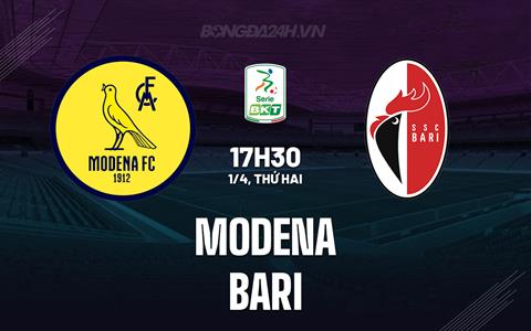 Nhận định bóng đá Modena vs Bari 17h30 ngày 1/4 (Hạng 2 Italia 2023/24)