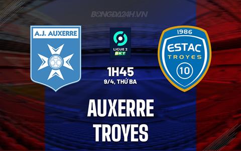 Nhận định bóng đá Auxerre vs Troyes 1h45 ngày 9/4 (Hạng 2 Pháp 2023/24)
