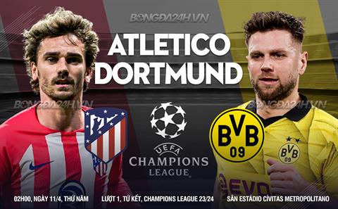Nhận định Atletico Madrid vs Dortmund (02h00 ngày 11/4): Chủ nhà đoạt lợi thế