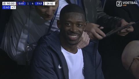 Ousmane Dembele cười hả hê sau khi loại Barca 