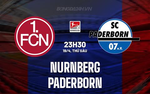Nhận định Nurnberg vs Paderborn 23h30 ngày 19/4 (Hạng 2 Đức 2023/24)
