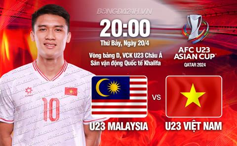 Trực tiếp U23 Việt Nam 1-0 U23 Malaysia (H1): Siêu phẩm của Văn Khang