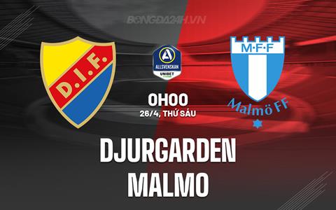 Nhận định Djurgarden vs Malmo 0h00 ngày 26/4 (VĐQG Thụy Điển 2024)
