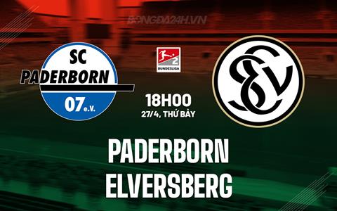 Nhận định Paderborn vs Elversberg 18h00 ngày 27/4 (Hạng 2 Đức 2023/24)