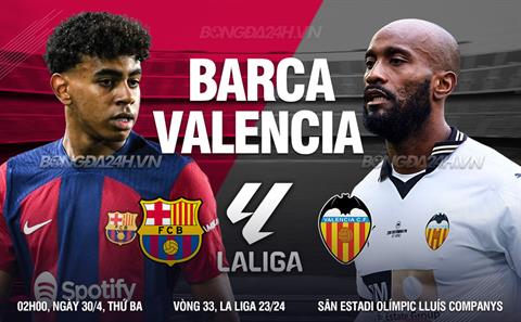 Nhận định Barcelona vs Valencia (02h00 ngày 30/4): Chiến đấu trong vô vọng