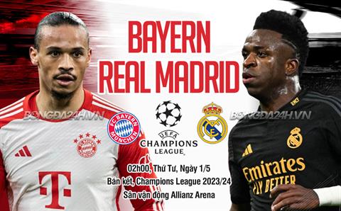 Nhận định Bayern Munich vs Real Madrid (2h00 ngày 01/05): Los Blancos không sợ Allianz Arena