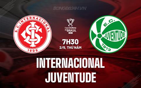 Nhận định Internacional vs Juventude 7h30 ngày 2/5 (Cúp QG Brazil 2024)