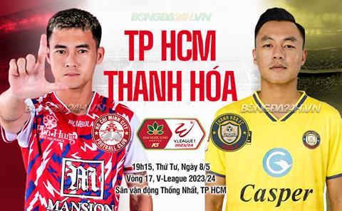 Trực tiếp bóng đá TPHCM vs Thanh Hóa 19h15 ngày 8/5 (V-League 2023/24)