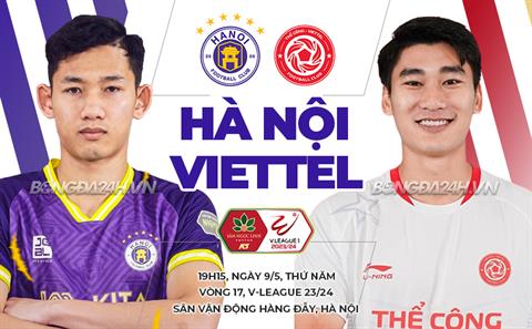Trực tiếp bóng đá Hà Nội vs Thể Công Viettel 19h15 ngày 9/5 (V-League 2023/24)