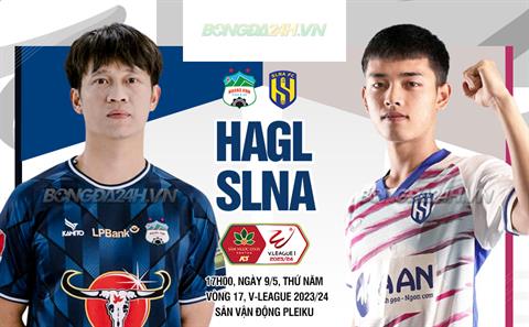 Trực tiếp bóng đá HAGL vs SLNA 17h00 ngày 9/5 (V-League 2023/24)