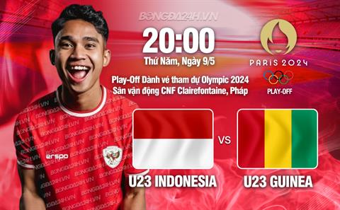 Nhận định U23 Indonesia vs U23 Guinea (20h00 ngày 09/5): Liệu có bất ngờ?