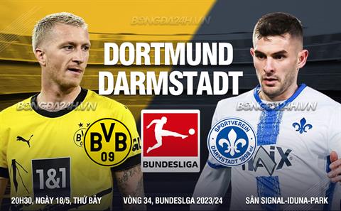 Nhận định Dortmund vs Darmstadt (20h30 ngày 18/05): Chủ nhà thắng đậm