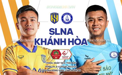 Trực tiếp bóng đá SLNA vs Khánh Hòa 17h00 ngày 18/5 (V-League 2023/24)