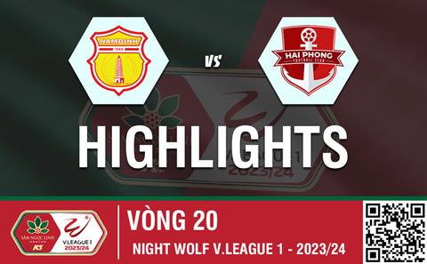 Highlights Nam Định - Hải Phòng | Có cố gắng nhưng không đáng kể | Vòng 20 V-League 2023/24