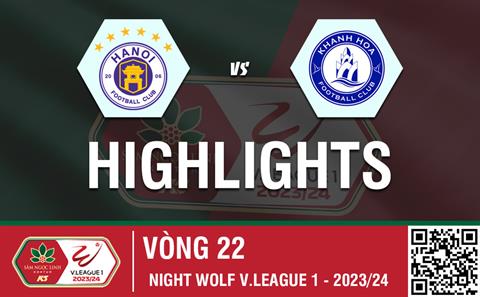 Highlights Hà Nội - Khánh Hòa | Ngậm hành rời Hàng Đẫy | Vòng 22 V-League 2023/24