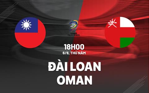 Nhận định bóng đá Đài Loan vs Oman 18h00 ngày 6/6 (Vòng loại World Cup 2026)
