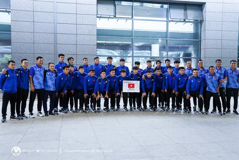 U19 Việt Nam có mặt tại Trung Quốc, sẵn sàng tham dự U19 quốc tế 2024