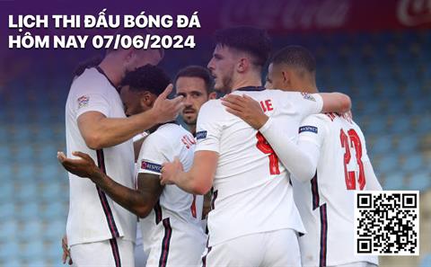 Lịch thi đấu bóng đá hôm nay 7/6: Anh - Iceland; Đức - Hy Lạp
