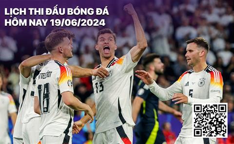 Lịch thi đấu bóng đá hôm nay 19/6: Đức - Hungary; Croatia - Albania