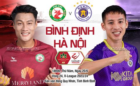 Nhận định Bình Định vs Hà Nội (18h00 ngày 20/6): Thắng để hi vọng