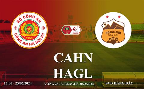 Trực tiếp bóng đá CAHN vs HAGL link xem VTV5 V-League 25/6/2024