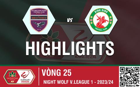 Video tổng hợp: Bình Dương - Bình Định (Vòng 25 V-League 2023/24)