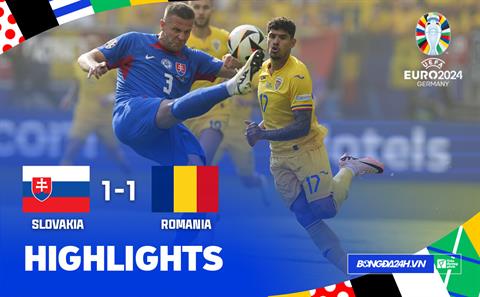 Highlights Slovakia - Romania | Vé 1/8 chia đều cho cả hai | Bảng E Euro 2024