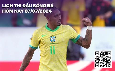 Lịch thi đấu bóng đá hôm nay 7/7/2024: Uruguay vs Brazil